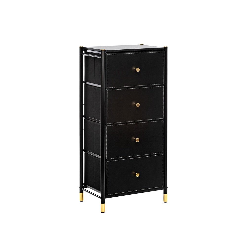 Комод Leset Нирита/Хайди, 4 ящика, Черный в магазине «На диване» в Москве — Выгодная цена