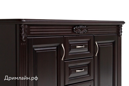 Комод Греденция Dreamline Палермо (3 ящика) бук-дымчатый темный дуб 156х53х75