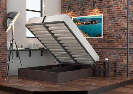 Кровать Dreamline для белья с п/м ясень-венге 140х190 Кровать Dreamline для белья с п/м ясень-венге 140х190